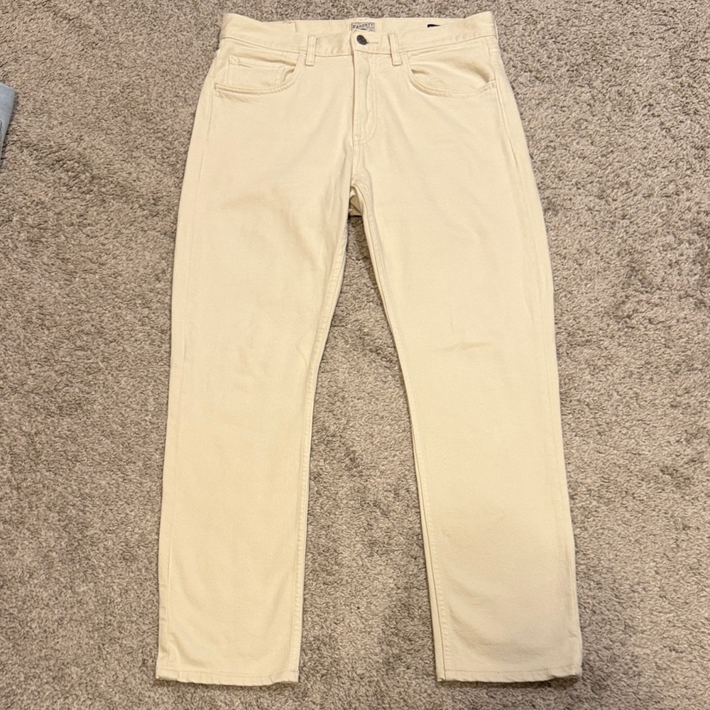 Faherty Off-White Denim Classic Jeans